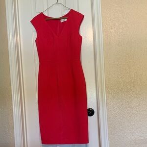 Eliza J Hot Pink V-Neck Sheath Dress - Women